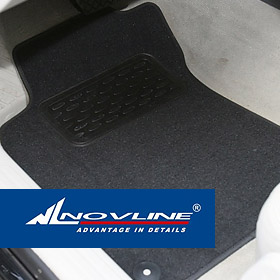 Коврик в багажник Novline текстиль черные N56556