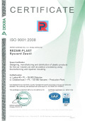 Rezawplast ISO certificate